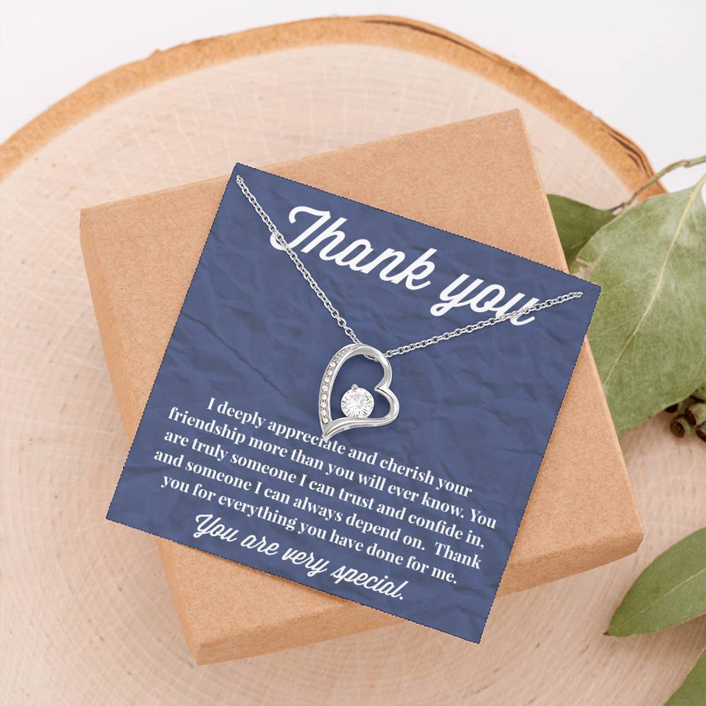 Thank You Forever Love Necklace - Thank You Gift - Necklace for Friend