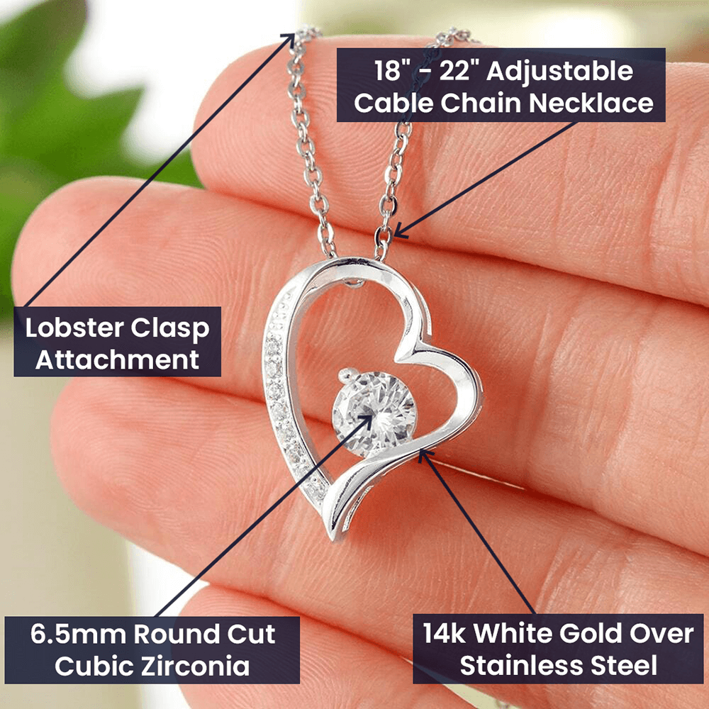 To My Daughter Always Remember Forever Love Necklace