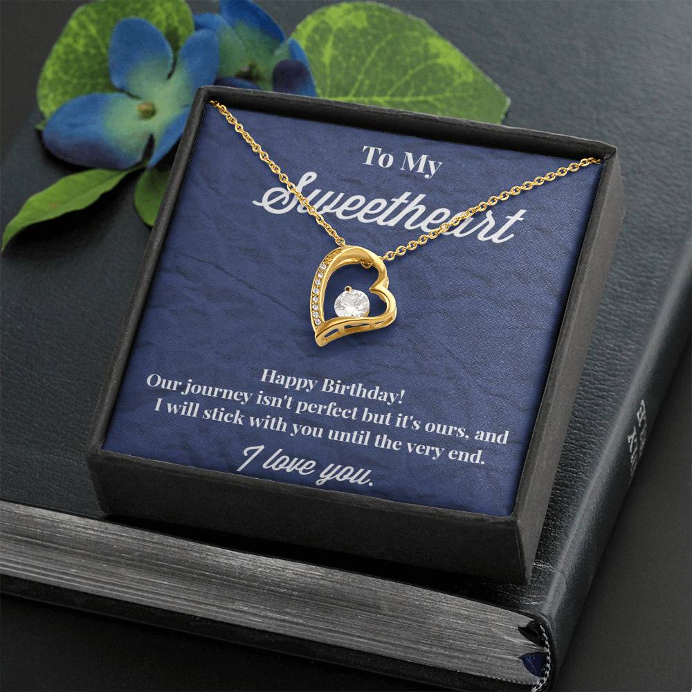 Happy Birthday To My Sweetheart Forever Love Necklace - Sweetheart Necklace - Jewelry for Wife - Necklace for Wife