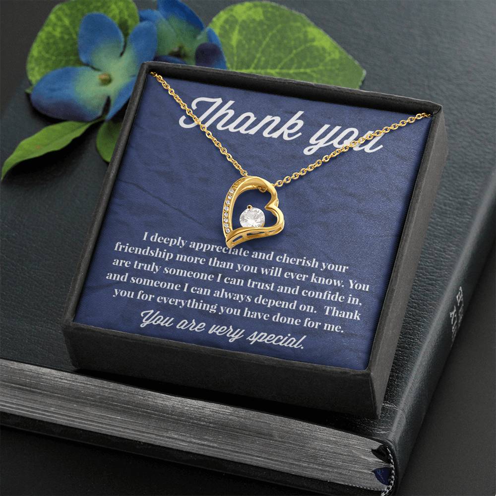 Thank You Forever Love Necklace - Thank You Gift - Necklace for Friend