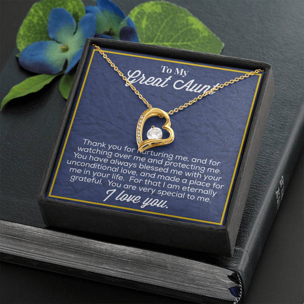 To My Great Aunt Forever Love Necklace