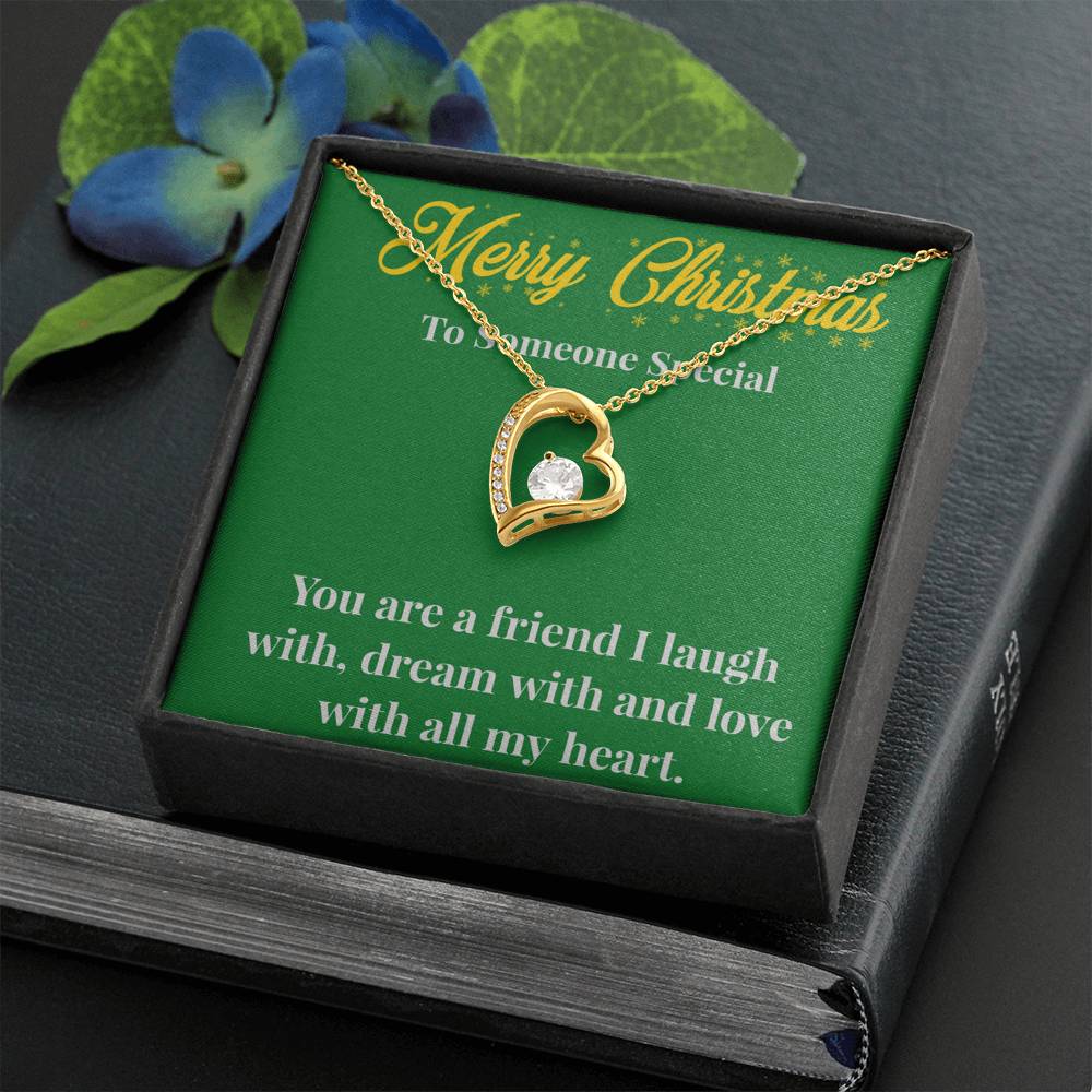 Merry Christmas To My Friend Forever Love Necklace - Gift for Friend - Necklace for A Friend