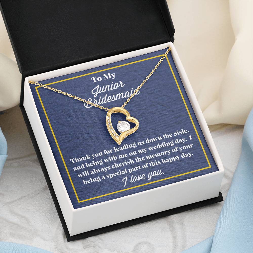 To My Junior Bridesmaid Forever Love Necklace