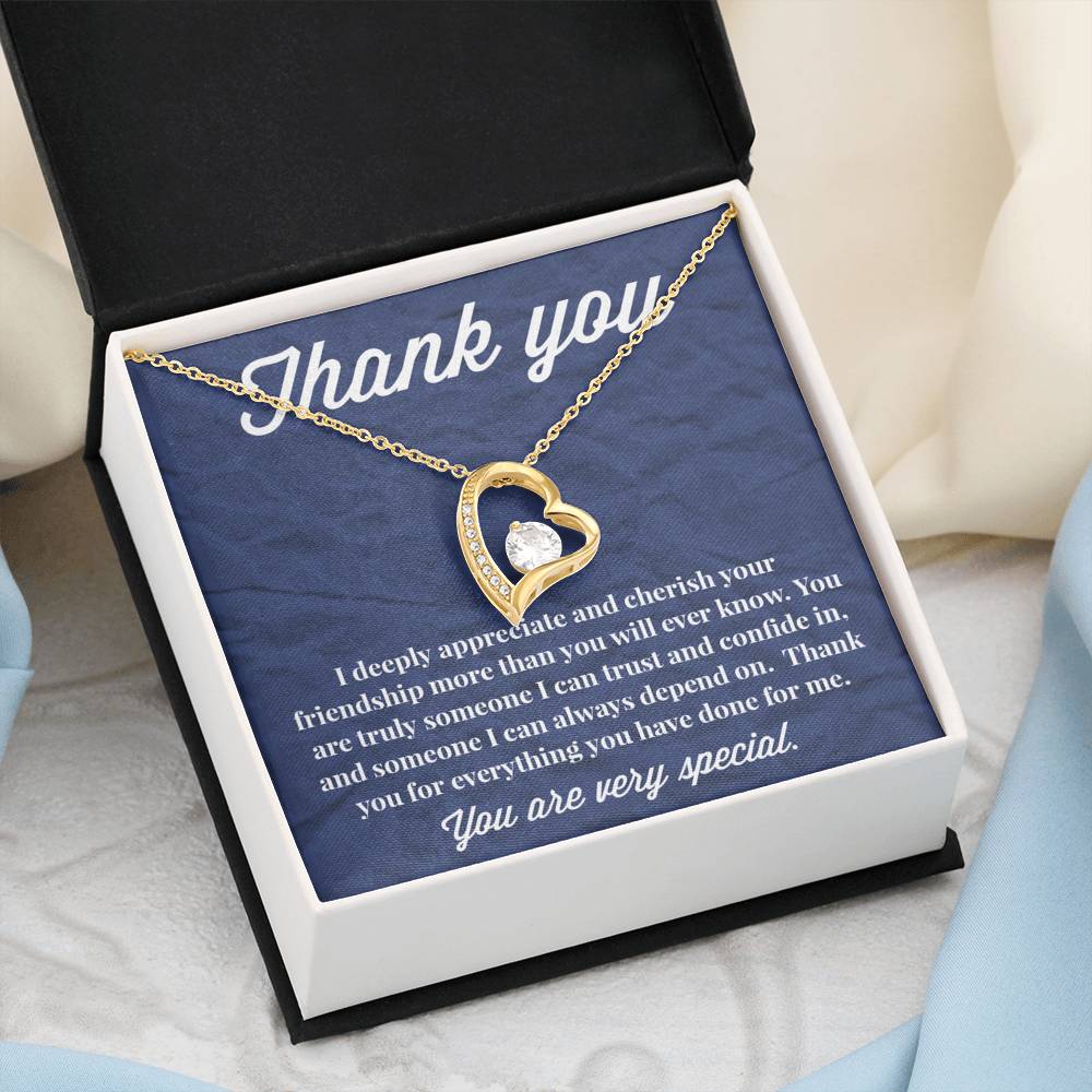 Thank You Forever Love Necklace - Thank You Gift - Necklace for Friend