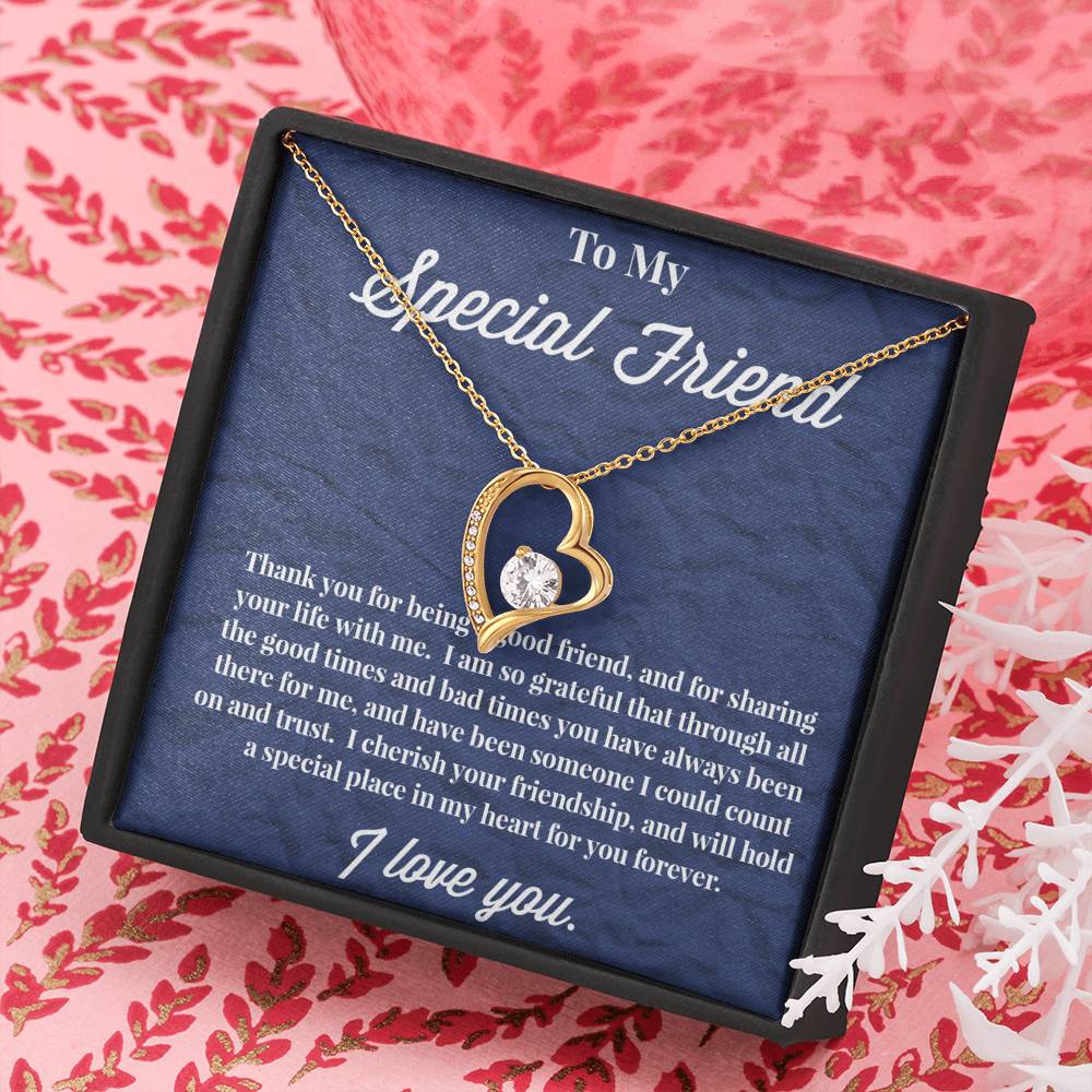 To My Special Friend Forever Love Necklace, Gift for Best Friend, Necklace for Friend