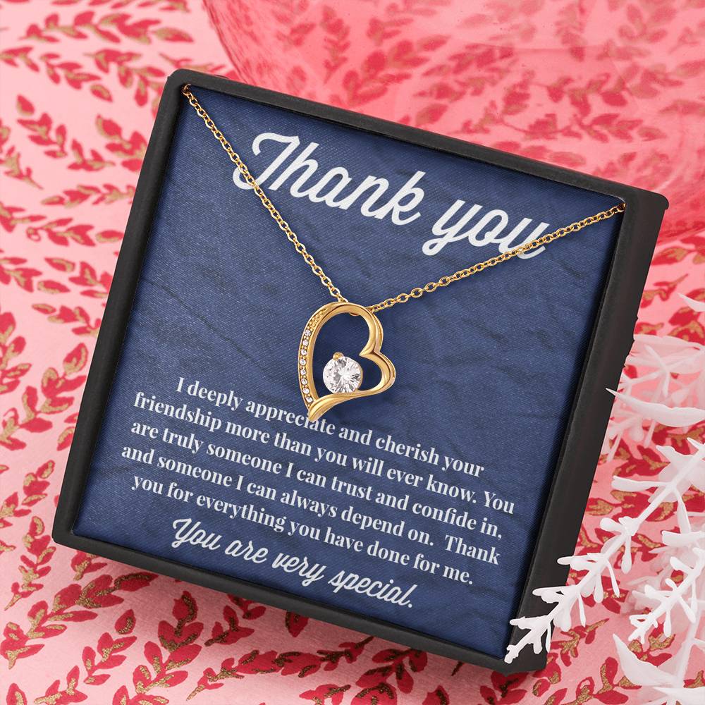 Thank You Forever Love Necklace - Thank You Gift - Necklace for Friend