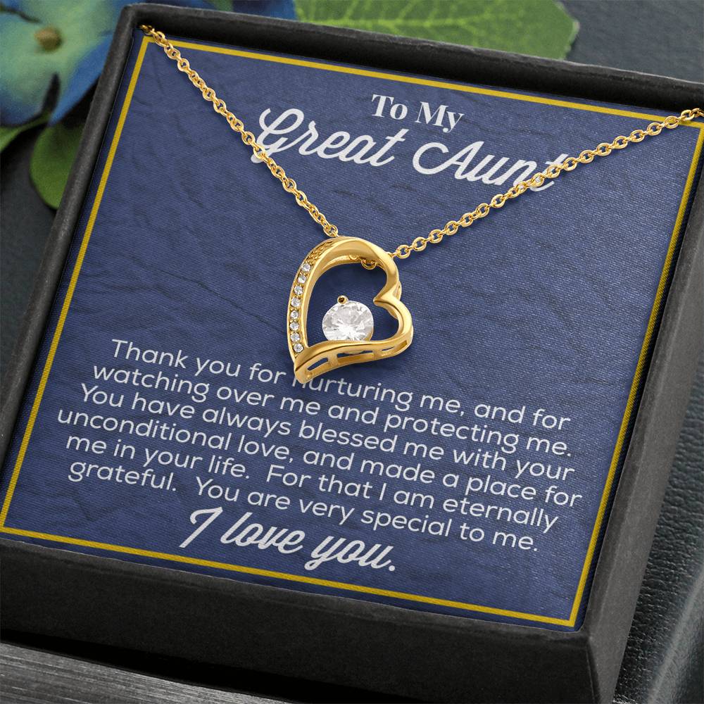 To My Great Aunt Forever Love Necklace
