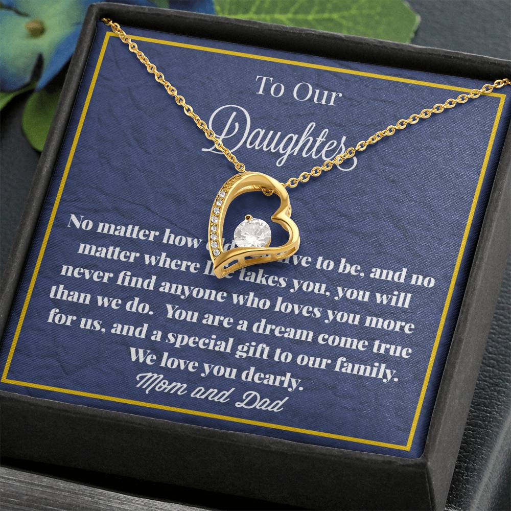 To Our Daughter Double Hearts Necklace
