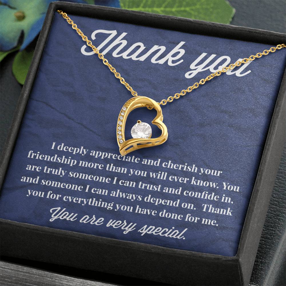 Thank You Forever Love Necklace - Thank You Gift - Necklace for Friend