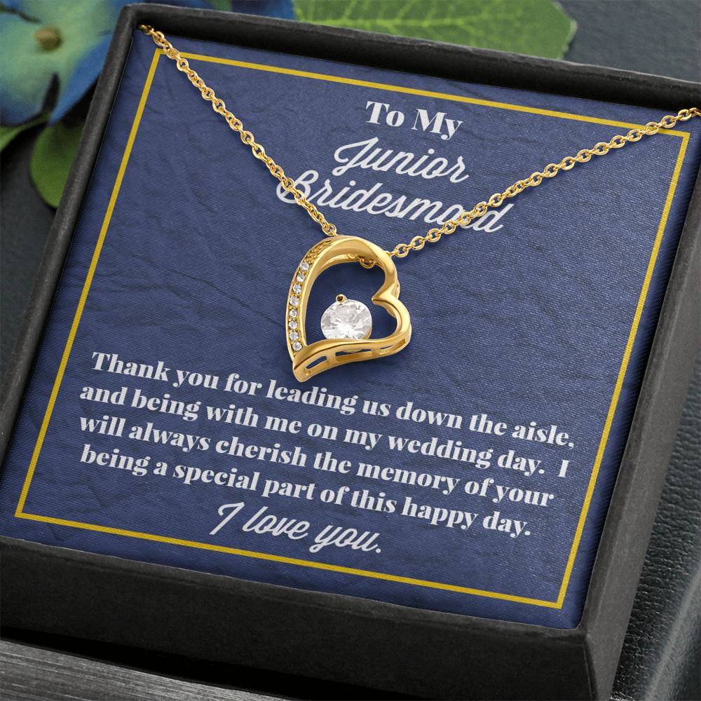 To My Junior Bridesmaid Forever Love Necklace