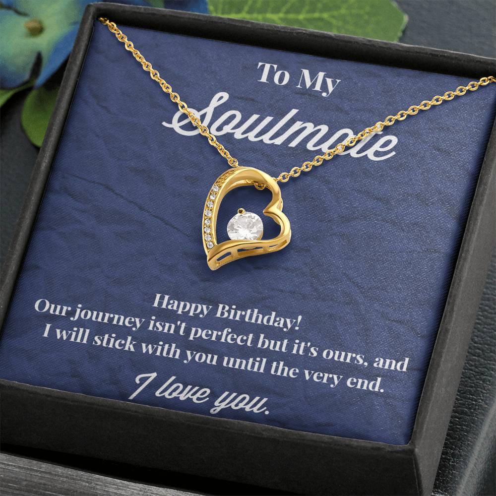 Happy Birthday To My Soulmate Forever Love Necklace - Jewelry for Wife - Necklace for Wife