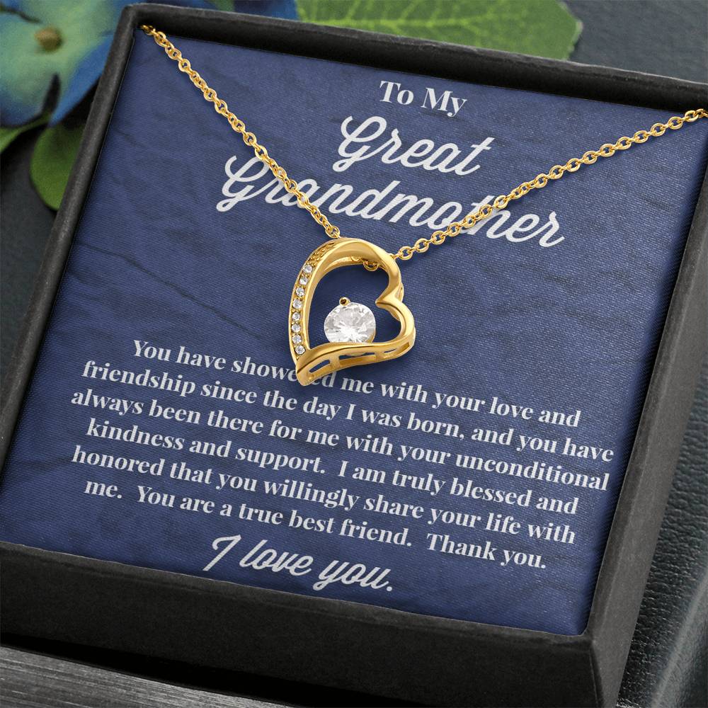 To My Great Grandmother Forever Love Necklace - Jewelry for Grandmother - Gift for Grandmother