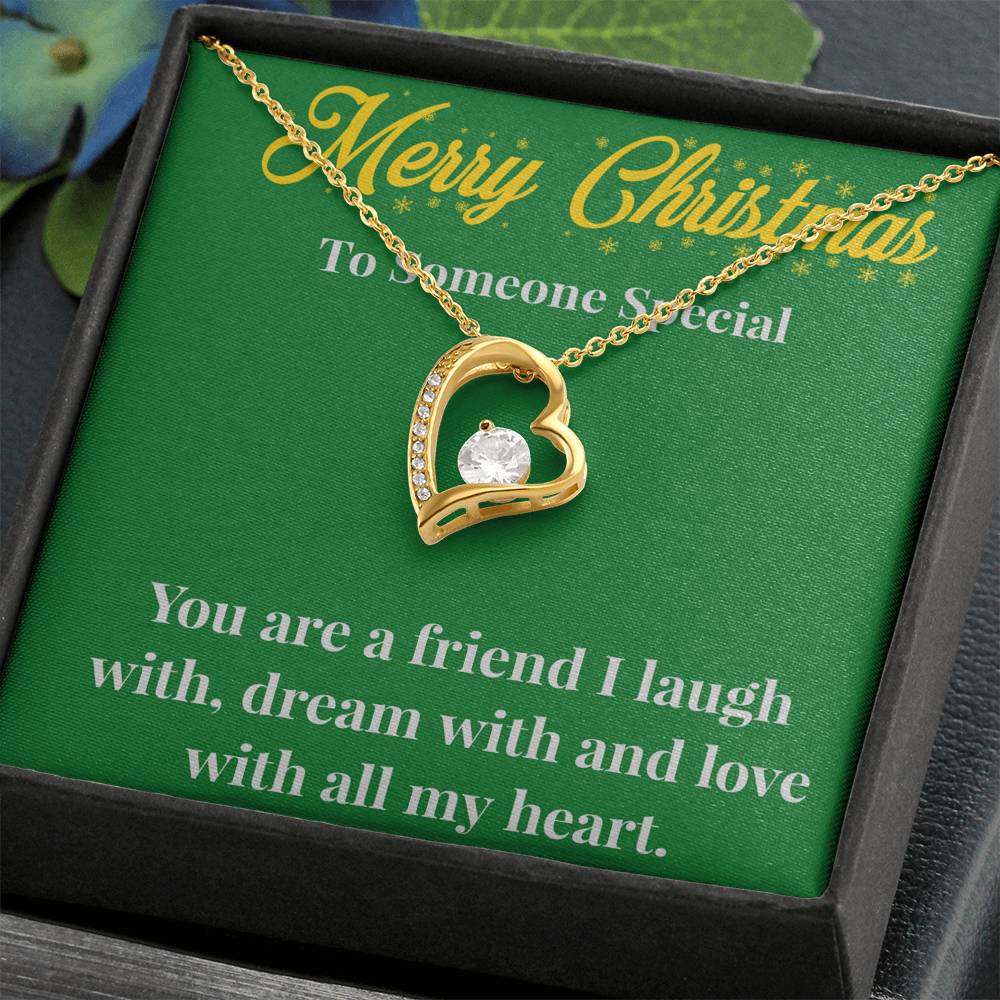 Merry Christmas To My Friend Forever Love Necklace - Gift for Friend - Necklace for A Friend