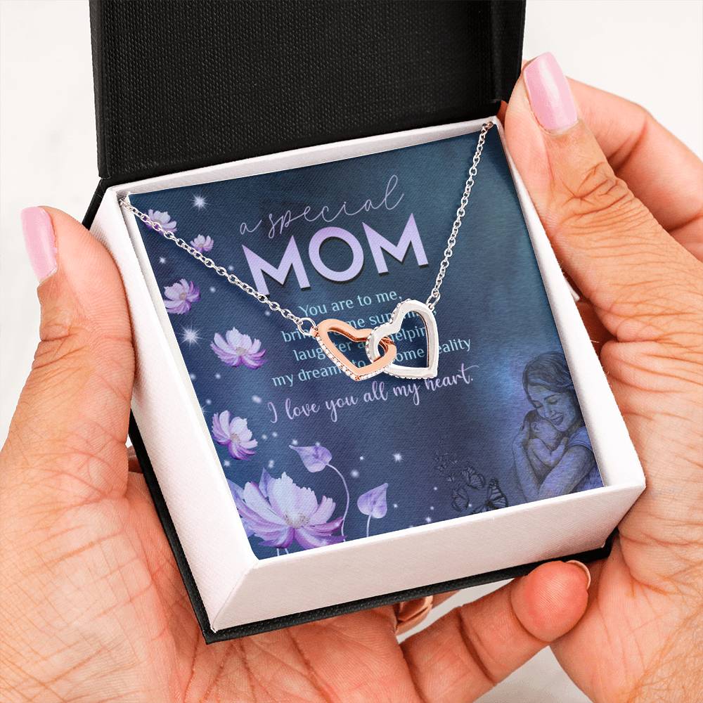 A Special Mom Interlocking Hearts Pendant
