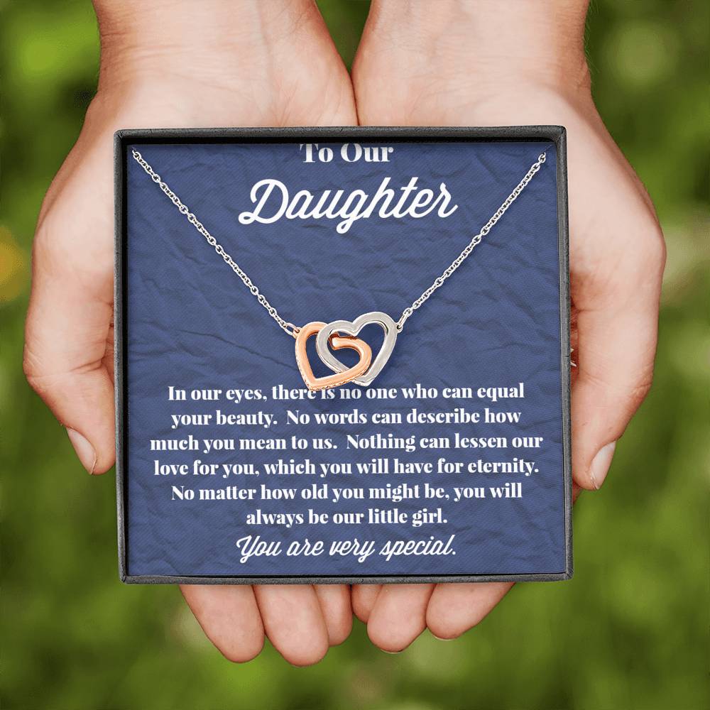 To Our Daughter Interlocking Hearts Necklace