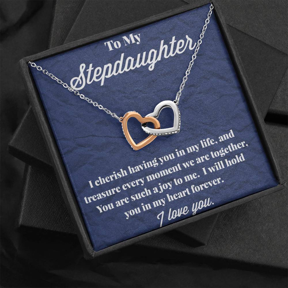 To My Stepdaughter Interlocking Hearts Necklace