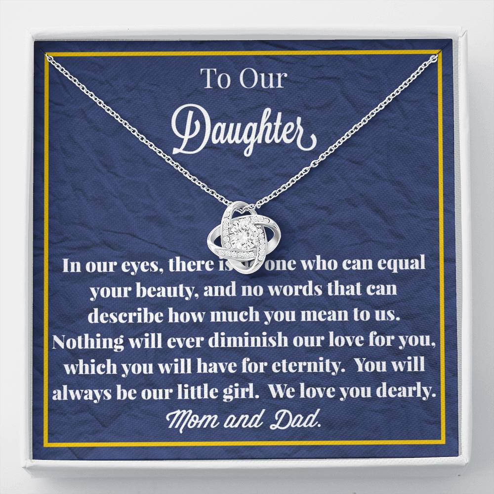 To Our Daughter Love Knot Necklace