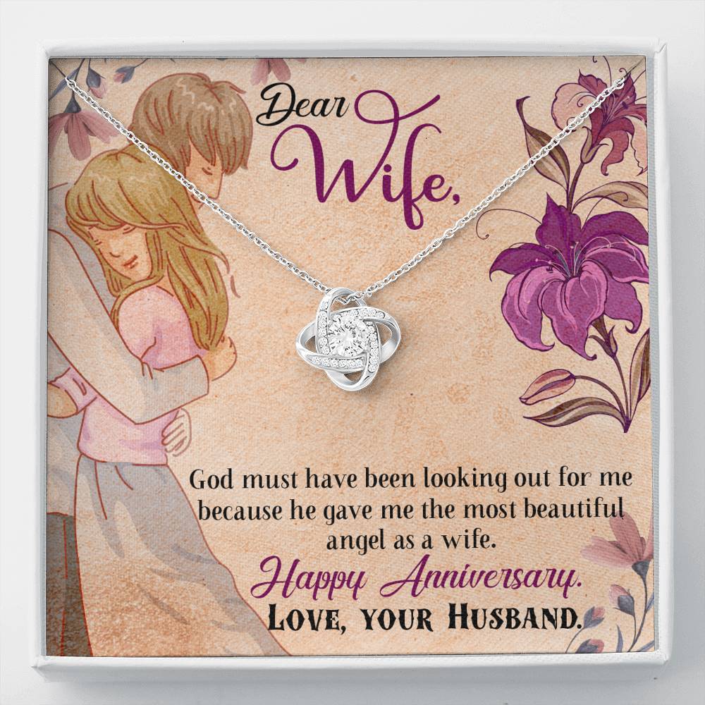 Anniversary Gift for Wife Love Knot Necklace