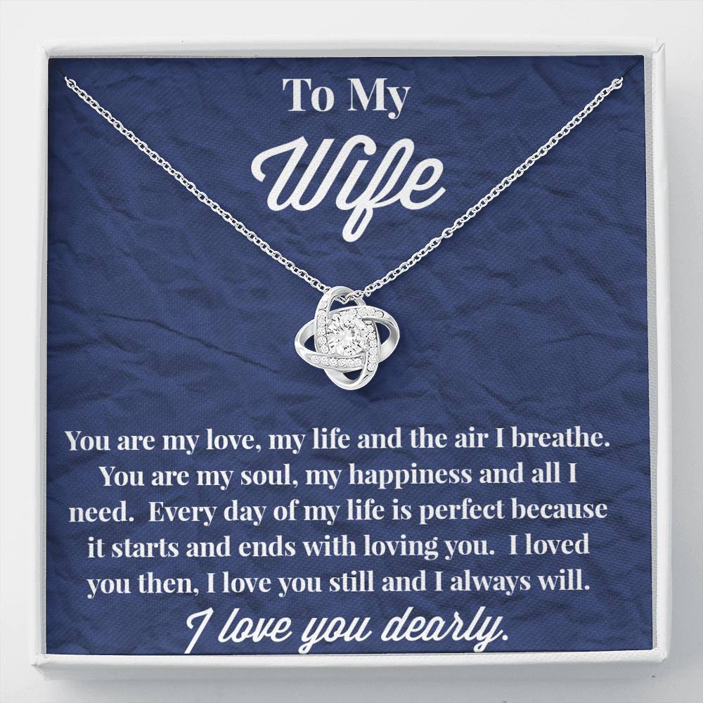 To My Wife Love Knot Necklace