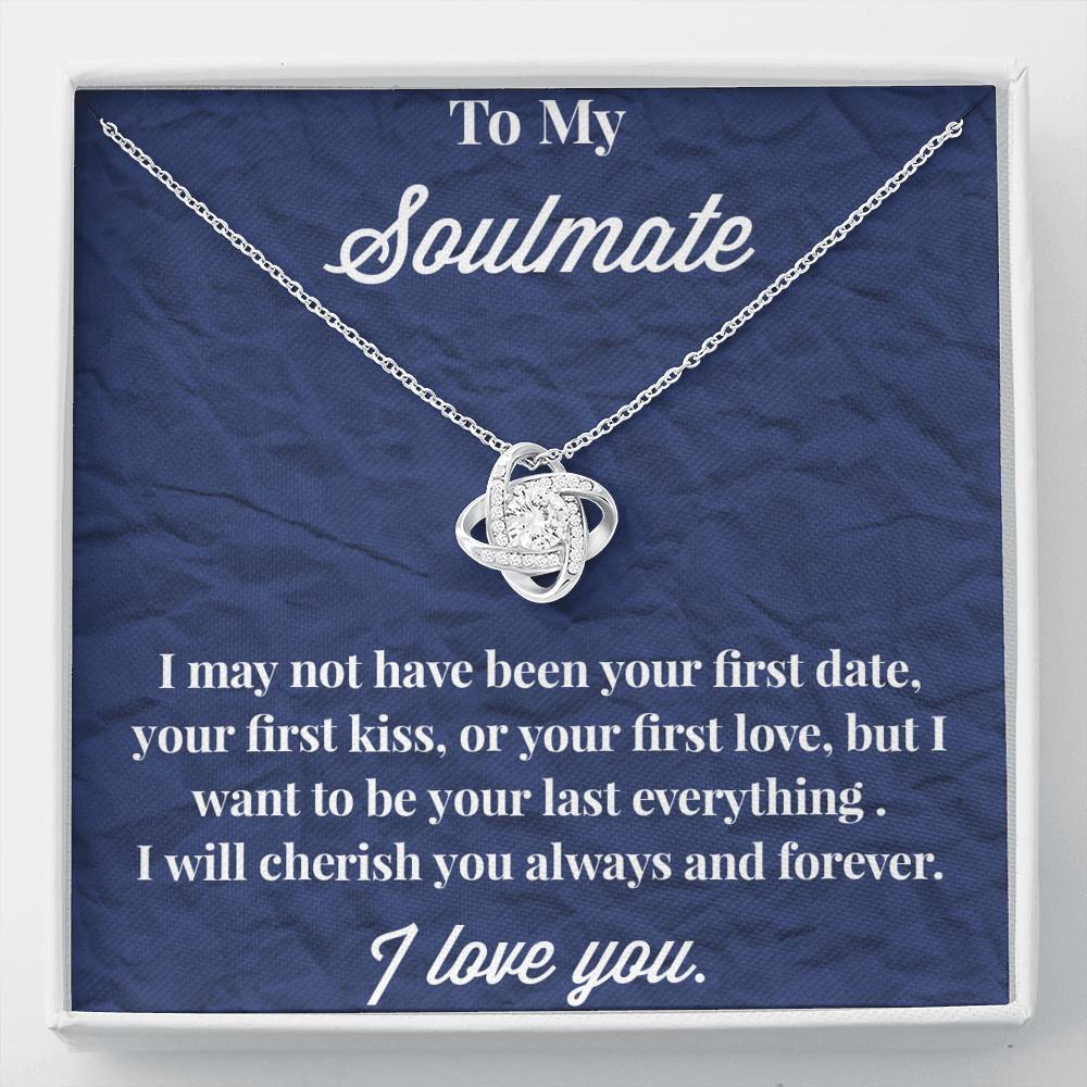 To My Soulmate Love Knot Necklace