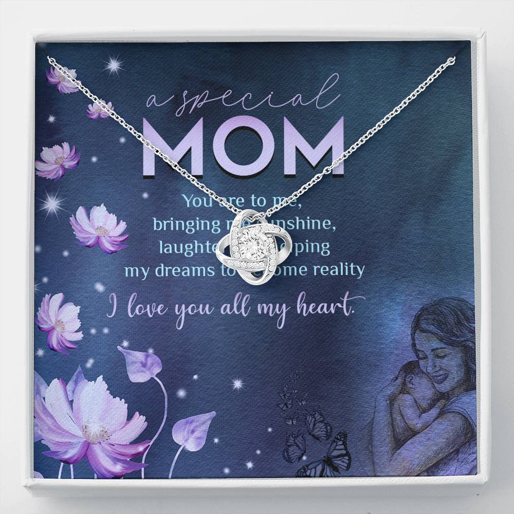 A Special Mom Love Knot Necklace