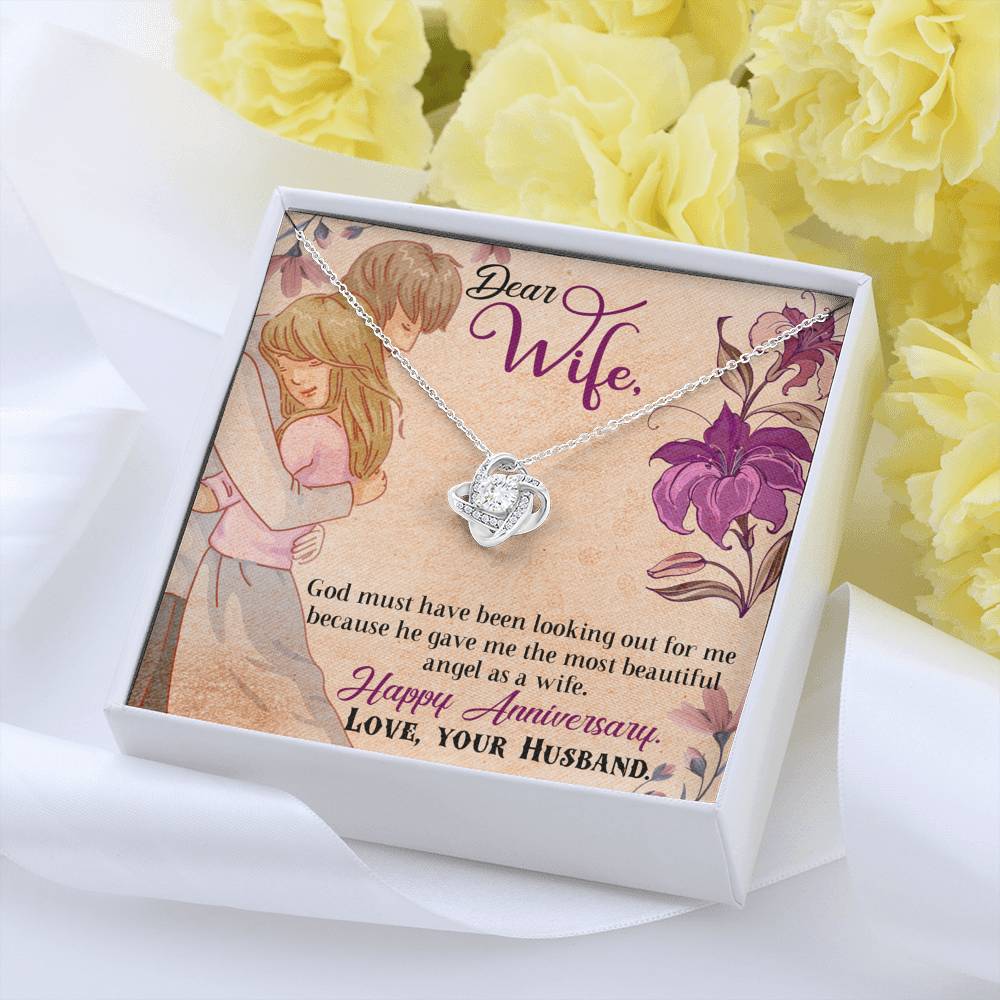 Anniversary Gift for Wife Love Knot Necklace