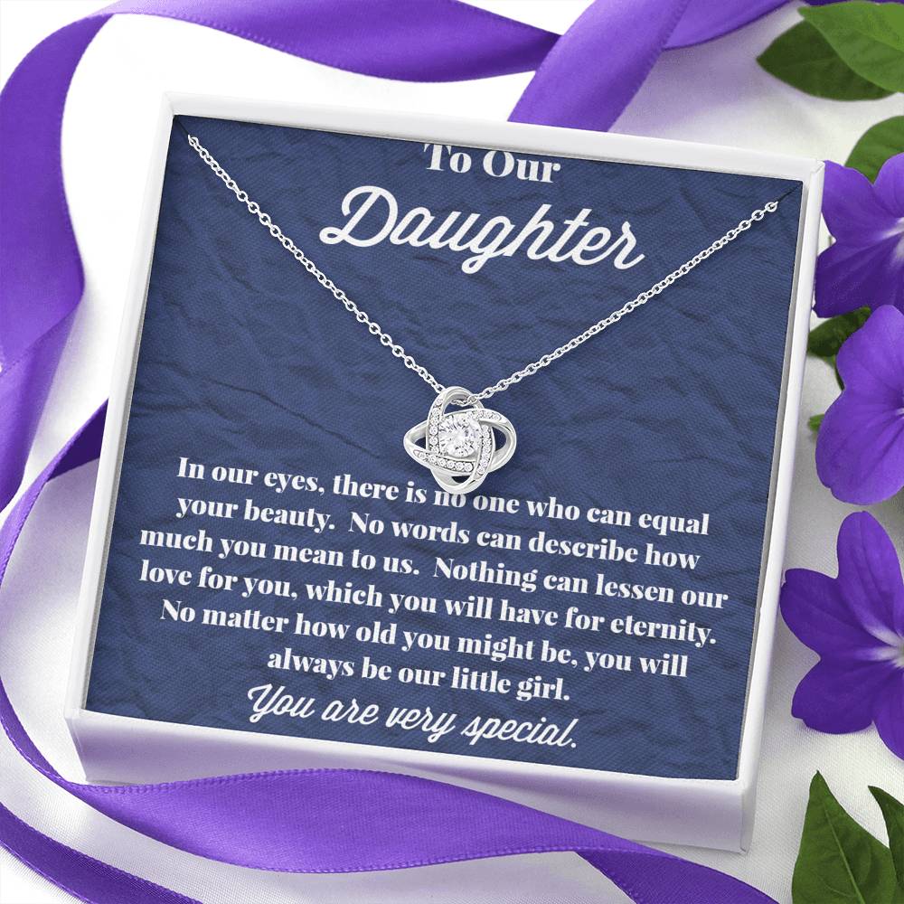 To Our Daughter Love Knot Necklace