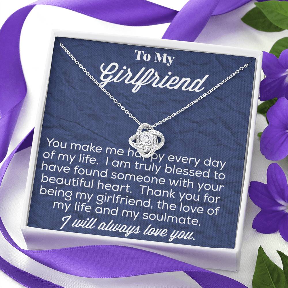 To My Girlfriend Love Knot Necklace
