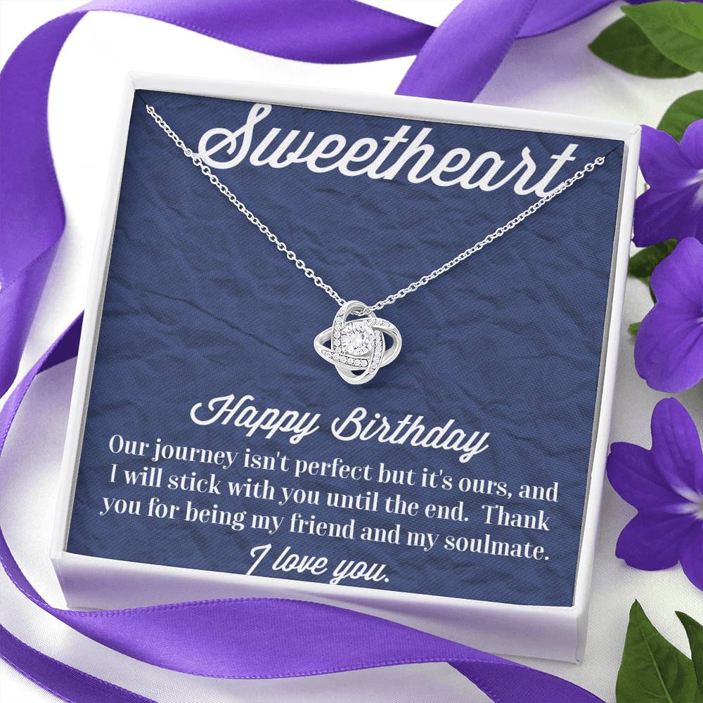 Happy Birthday Love Knot Necklace