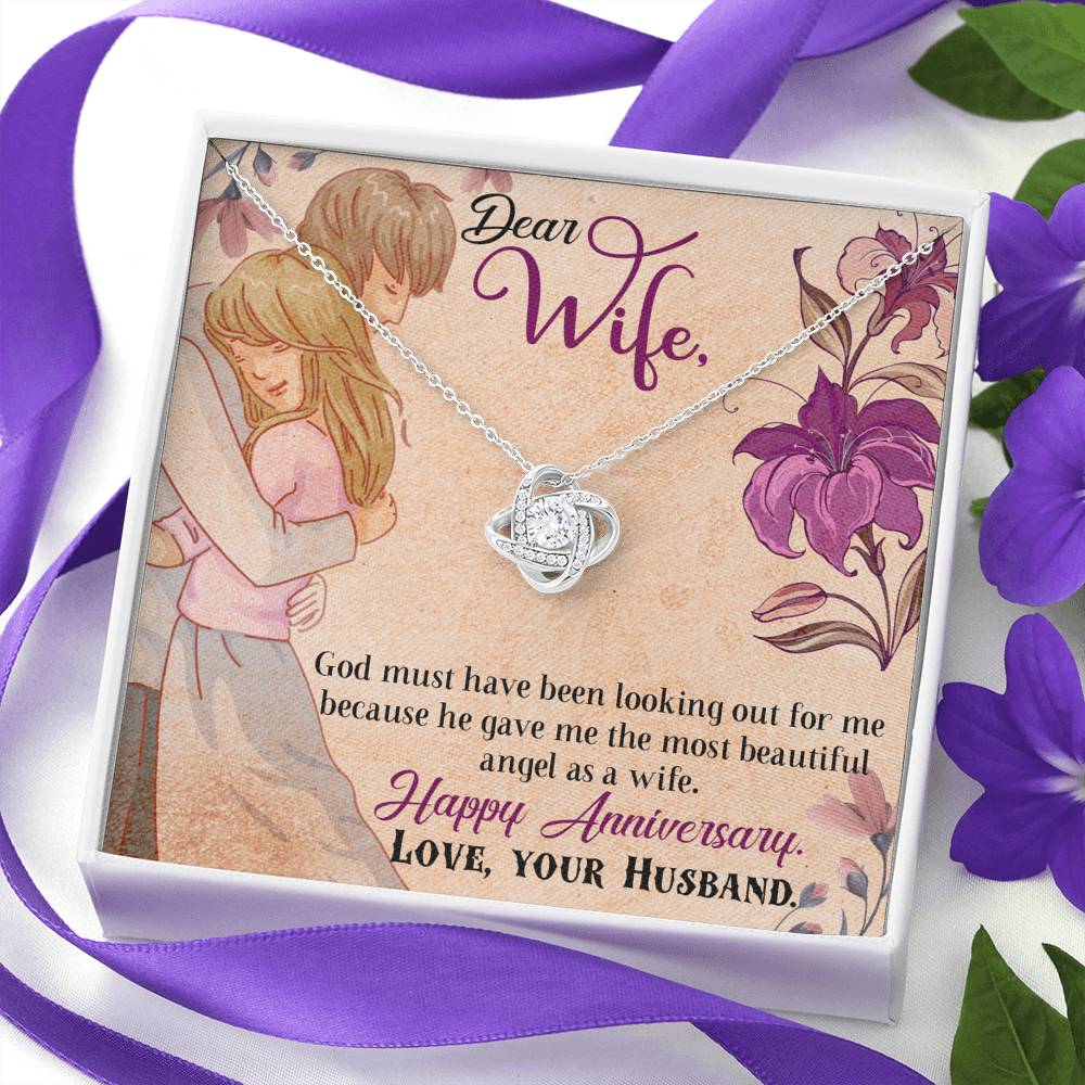 Anniversary Gift for Wife Love Knot Necklace