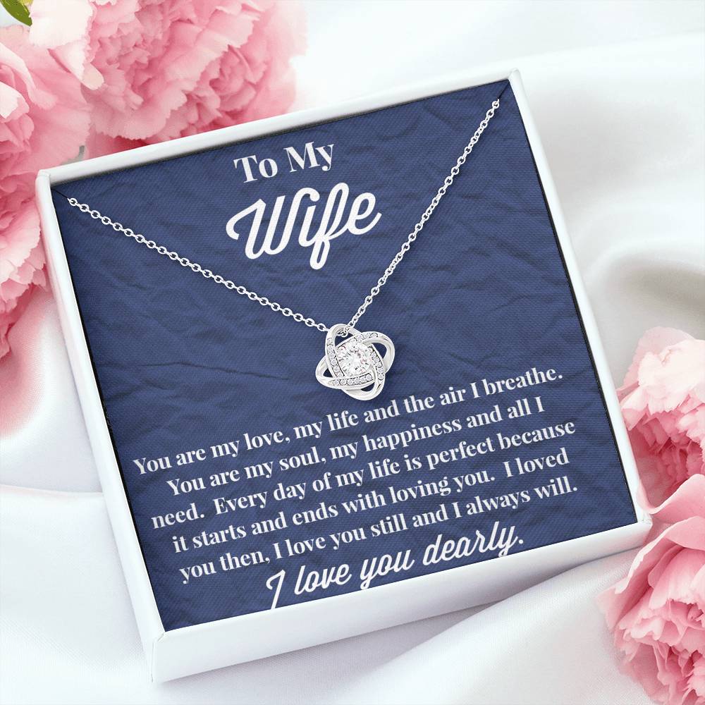 To My Wife Love Knot Necklace