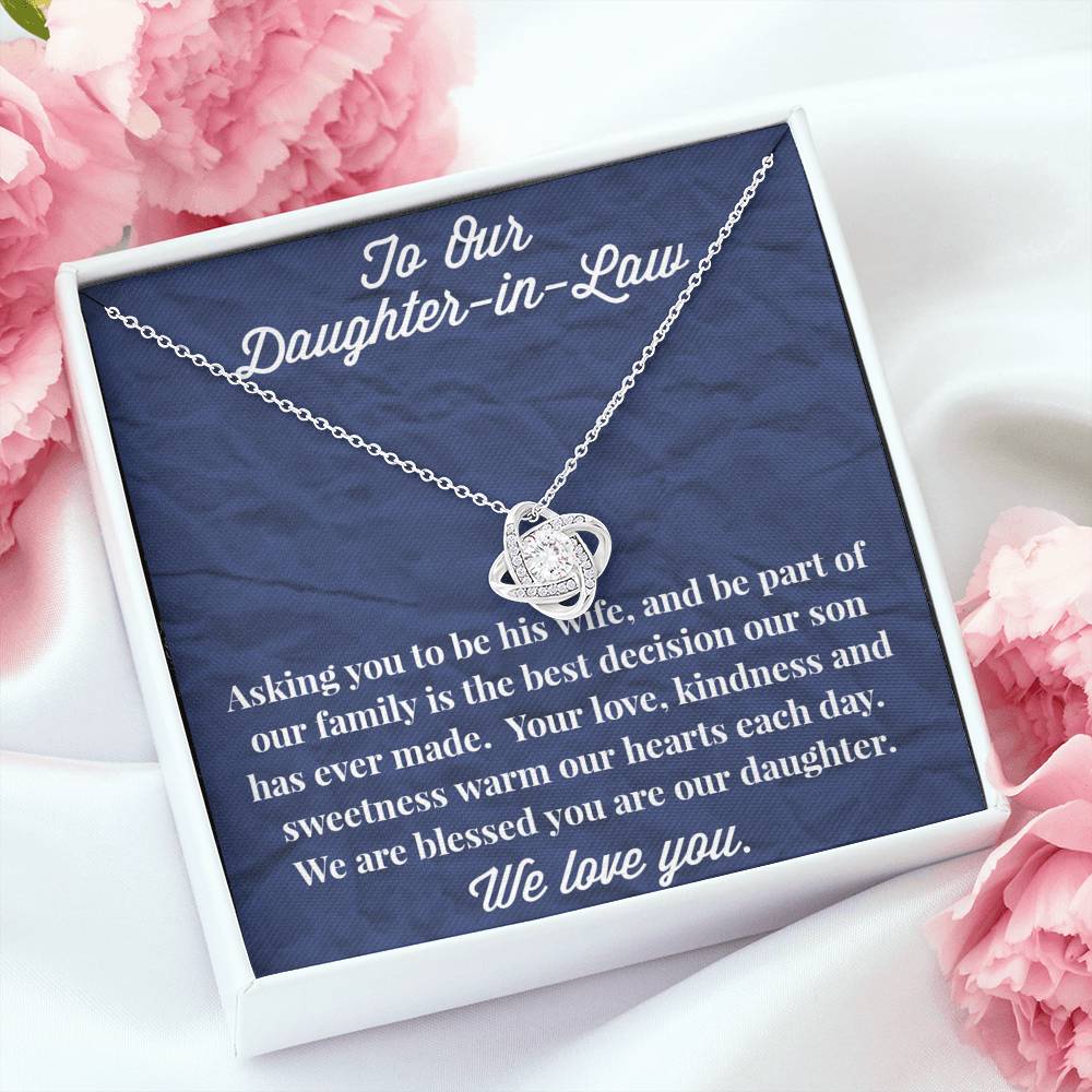 To Our Daughter-in-Law Love Knot Necklace - Gift for Daughter - Necklace for Daughter-in-Law
