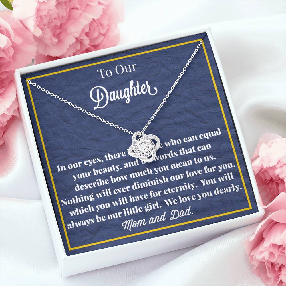 To Our Daughter Love Knot Necklace