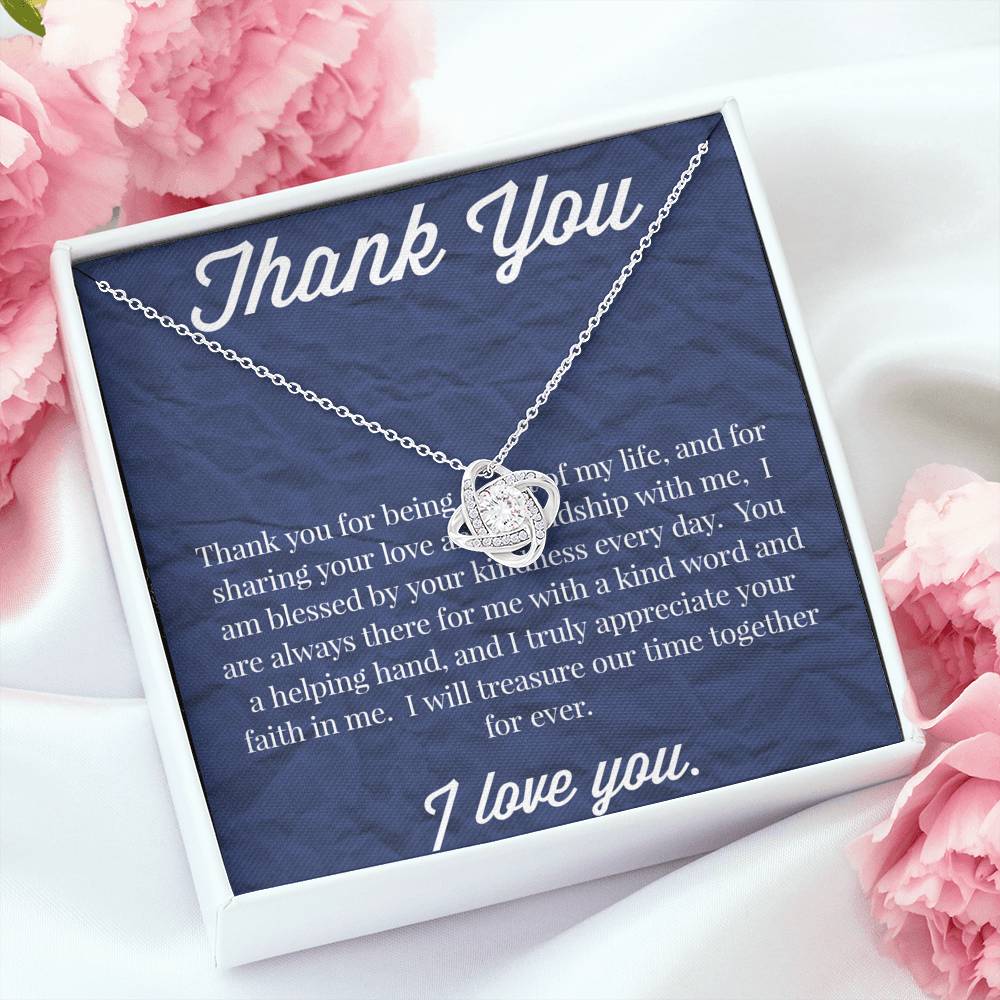 Thank You Love Knot Necklace