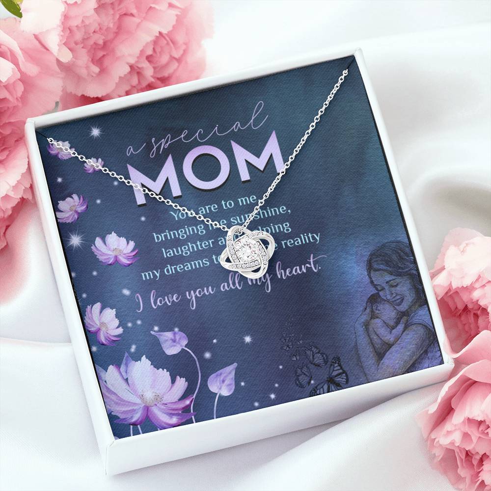 A Special Mom Love Knot Necklace