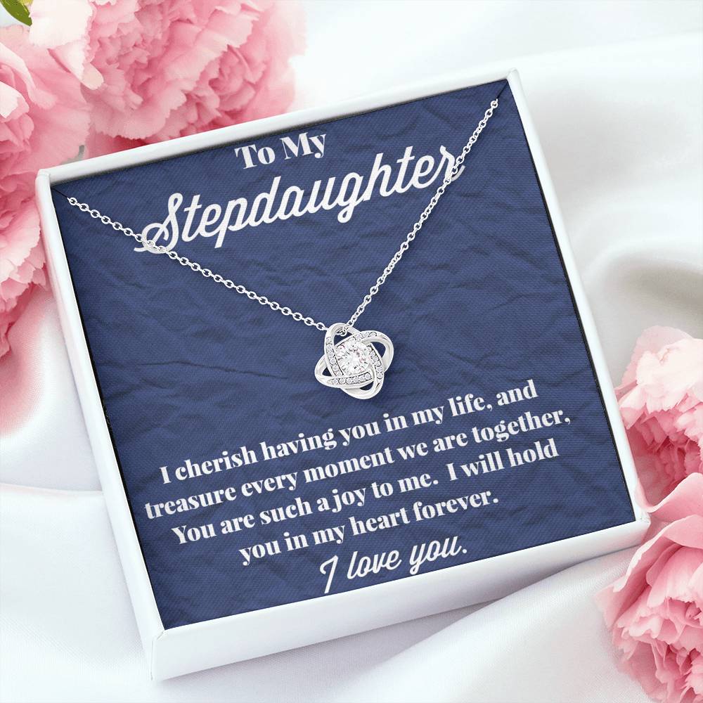 To My Stepdaughter Love Knot Necklace