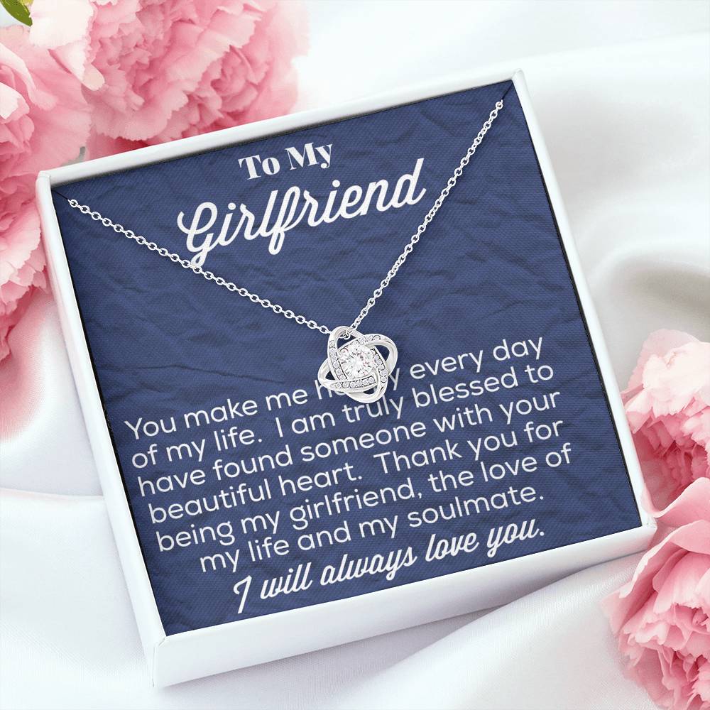 To My Girlfriend Love Knot Necklace