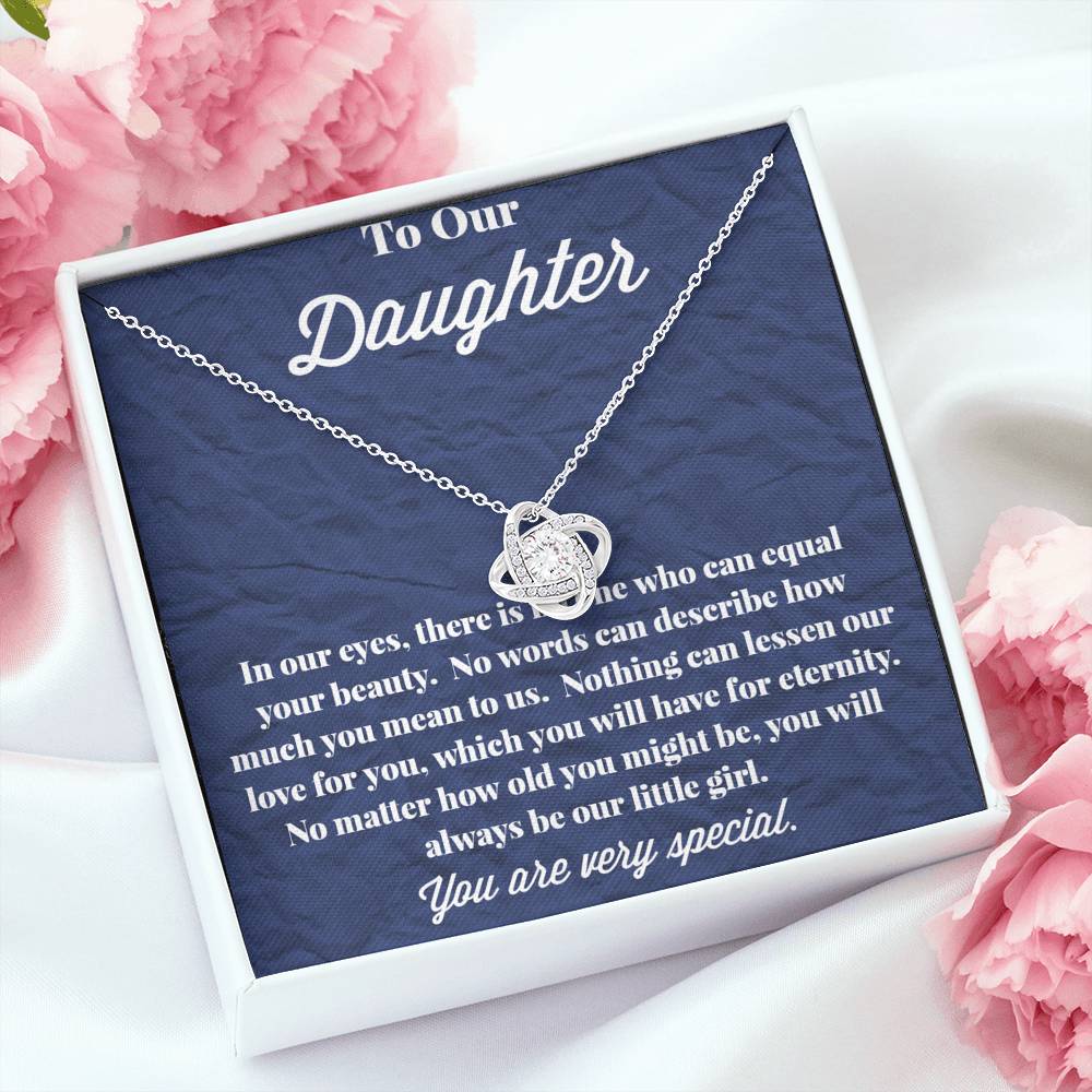 To Our Daughter Love Knot Necklace
