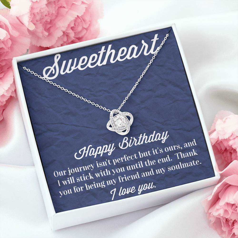 Happy Birthday Love Knot Necklace