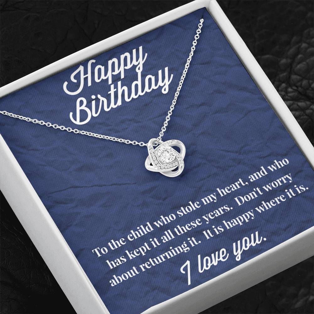 Happy Birthday Love Knot Necklace
