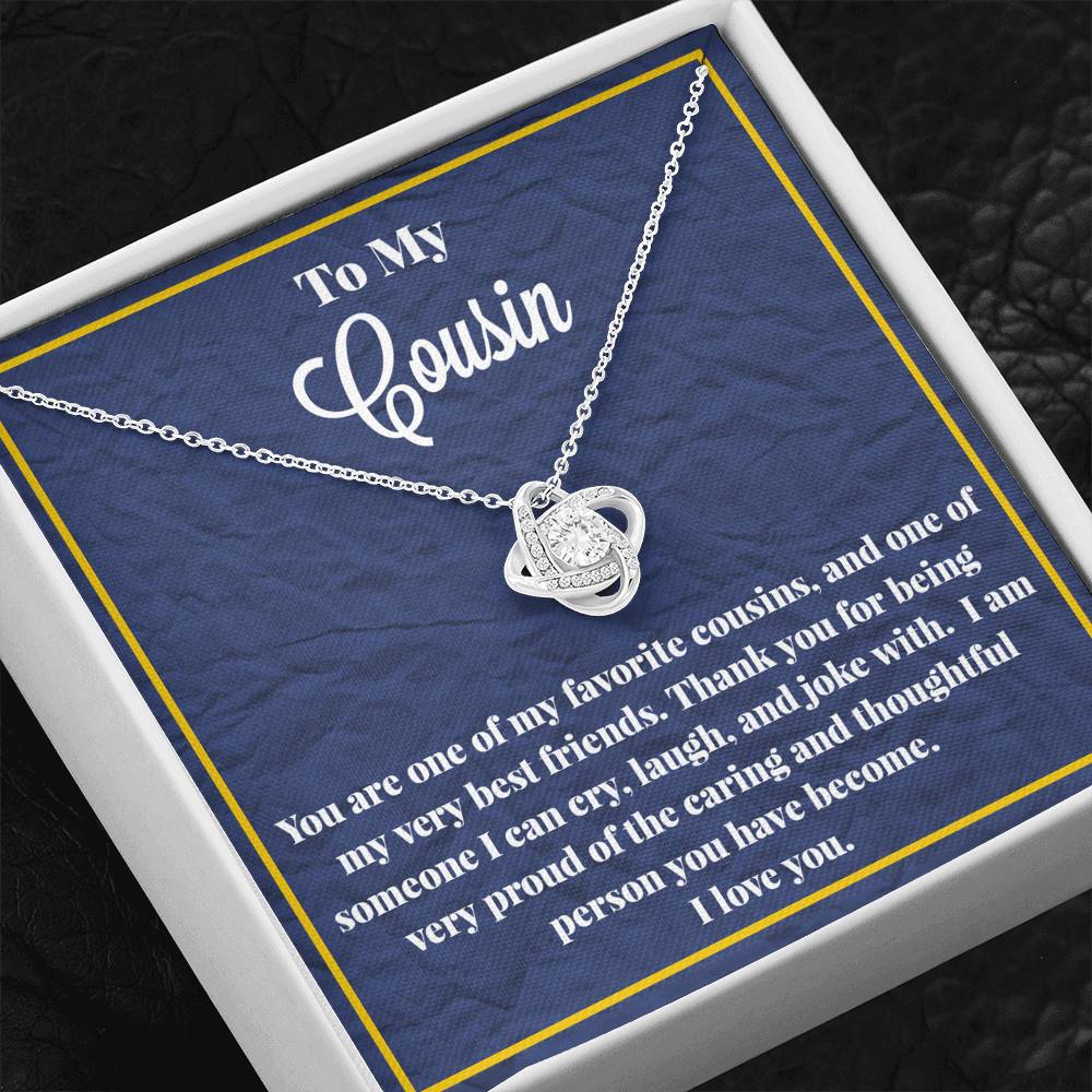 To My Cousin Love Knot Necklace