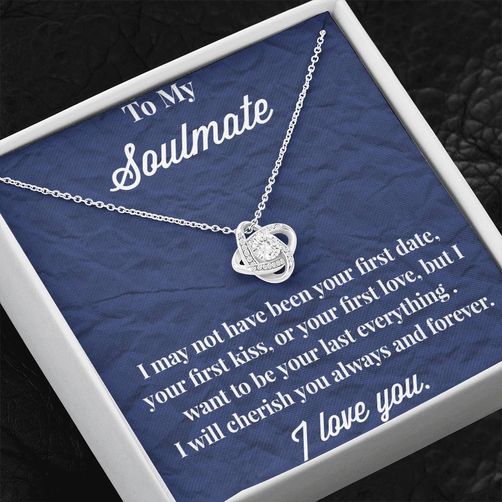 To My Soulmate Love Knot Necklace