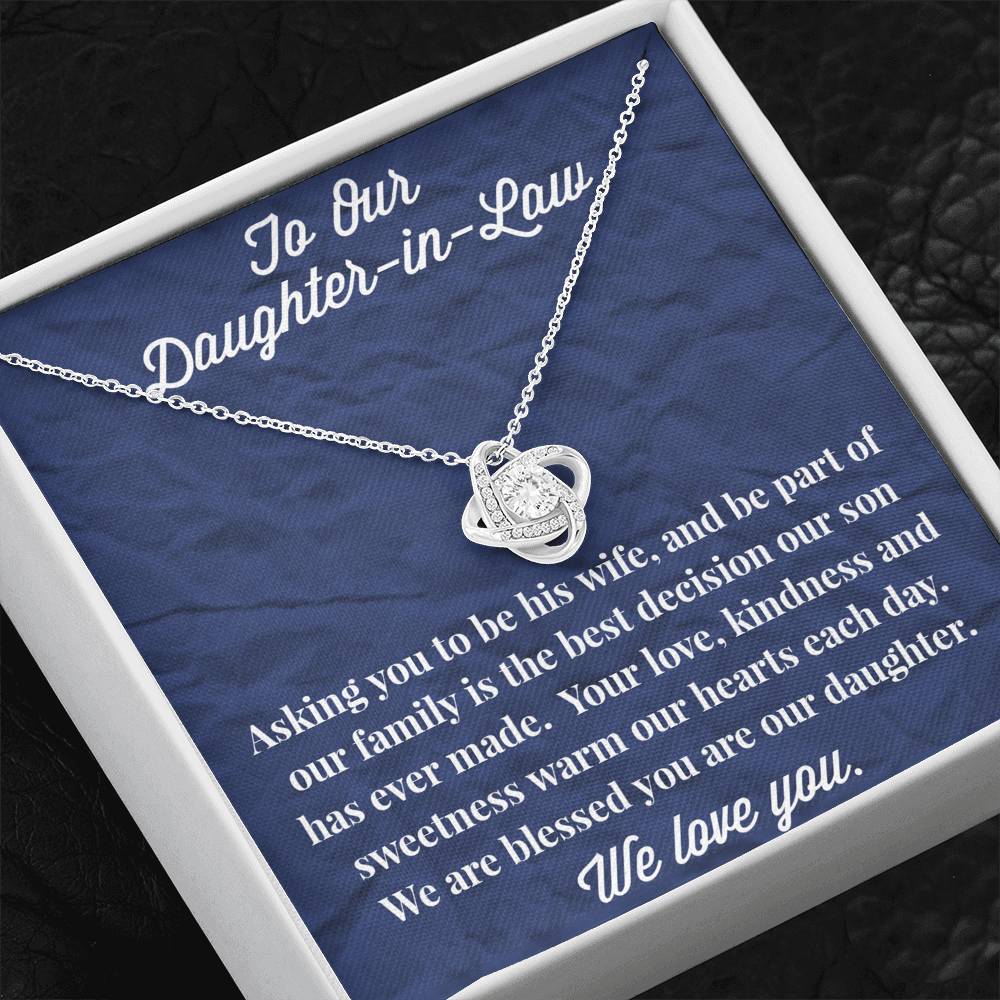 To Our Daughter-in-Law Love Knot Necklace - Gift for Daughter - Necklace for Daughter-in-Law