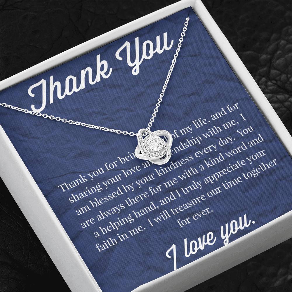 Thank You Love Knot Necklace