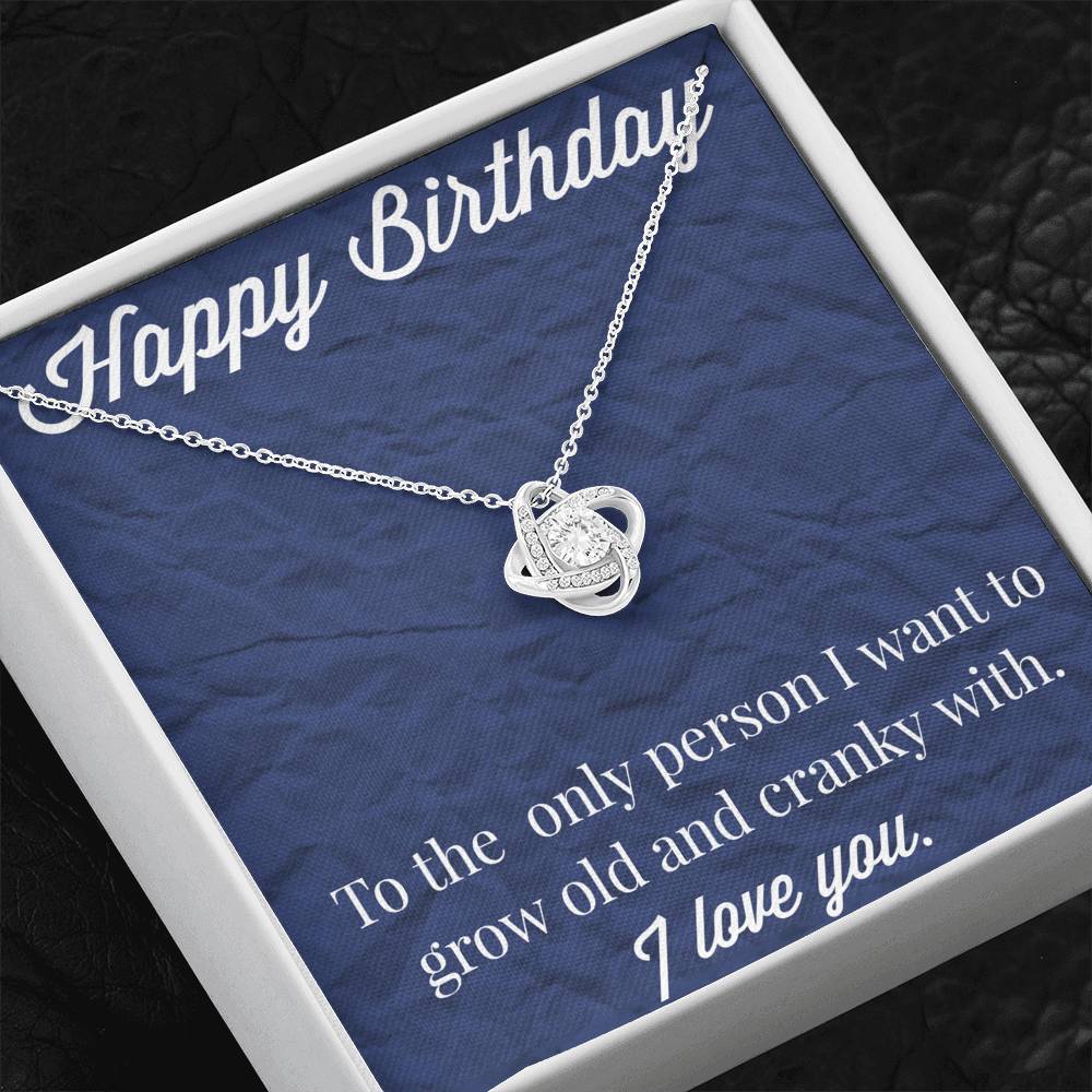 Happy Birthday Love Knot Necklace