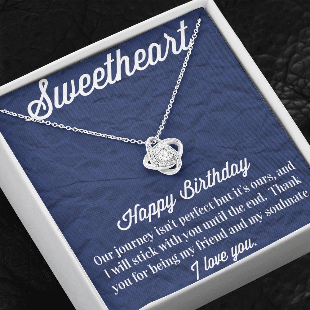 Happy Birthday Love Knot Necklace