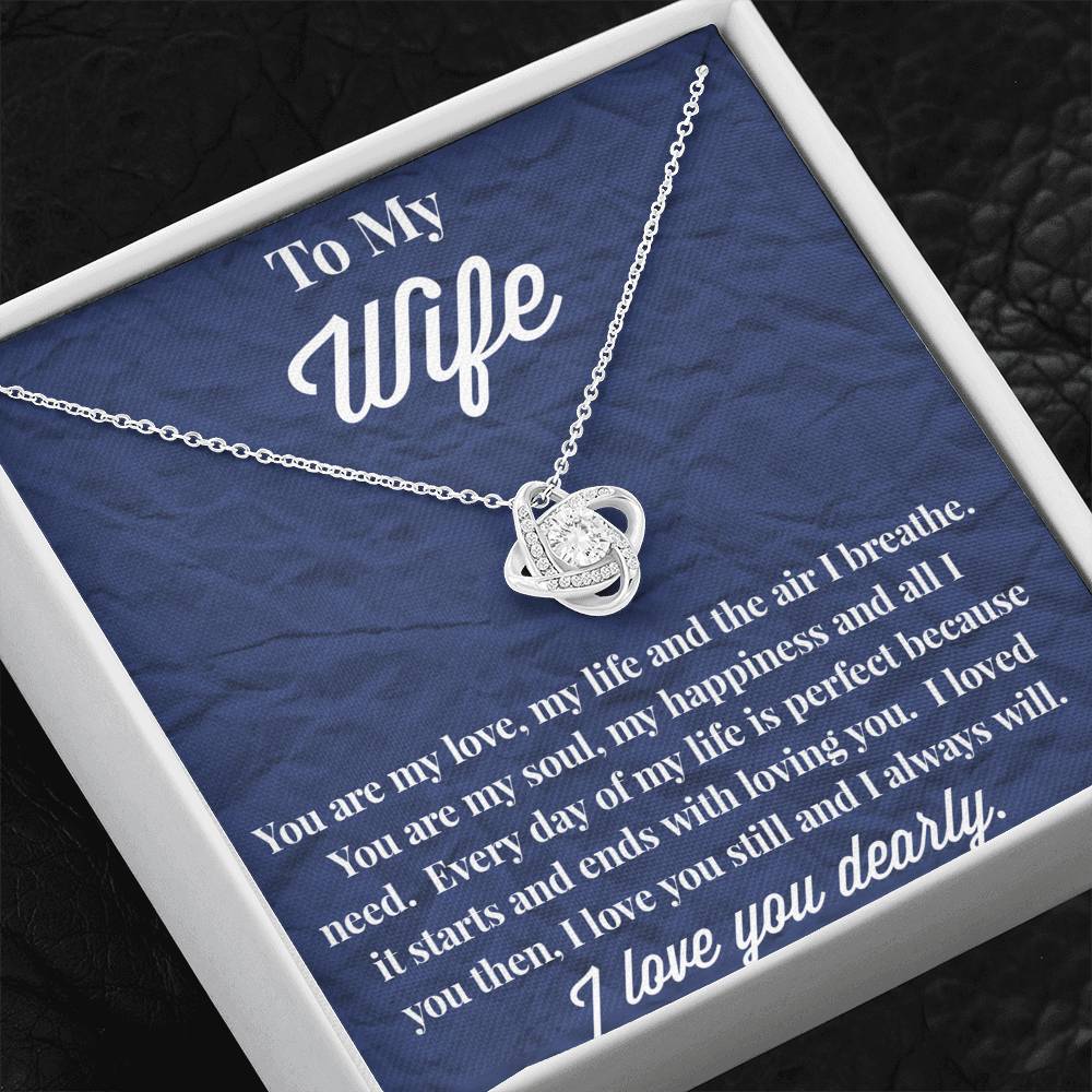 To My Wife Love Knot Necklace