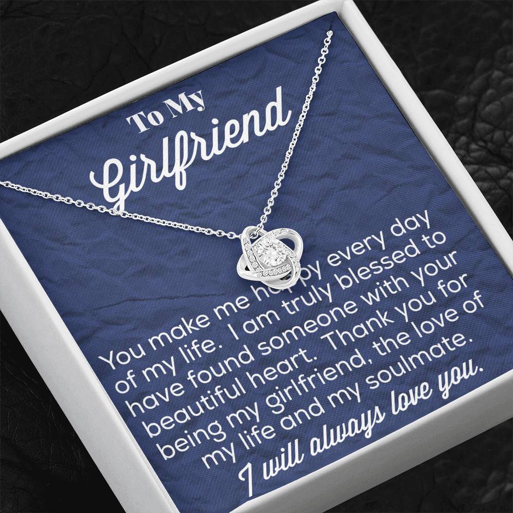 To My Girlfriend Love Knot Necklace