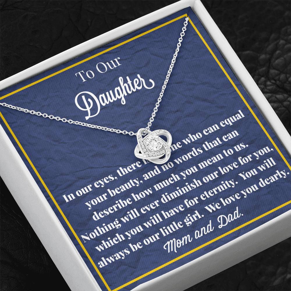 To Our Daughter Love Knot Necklace
