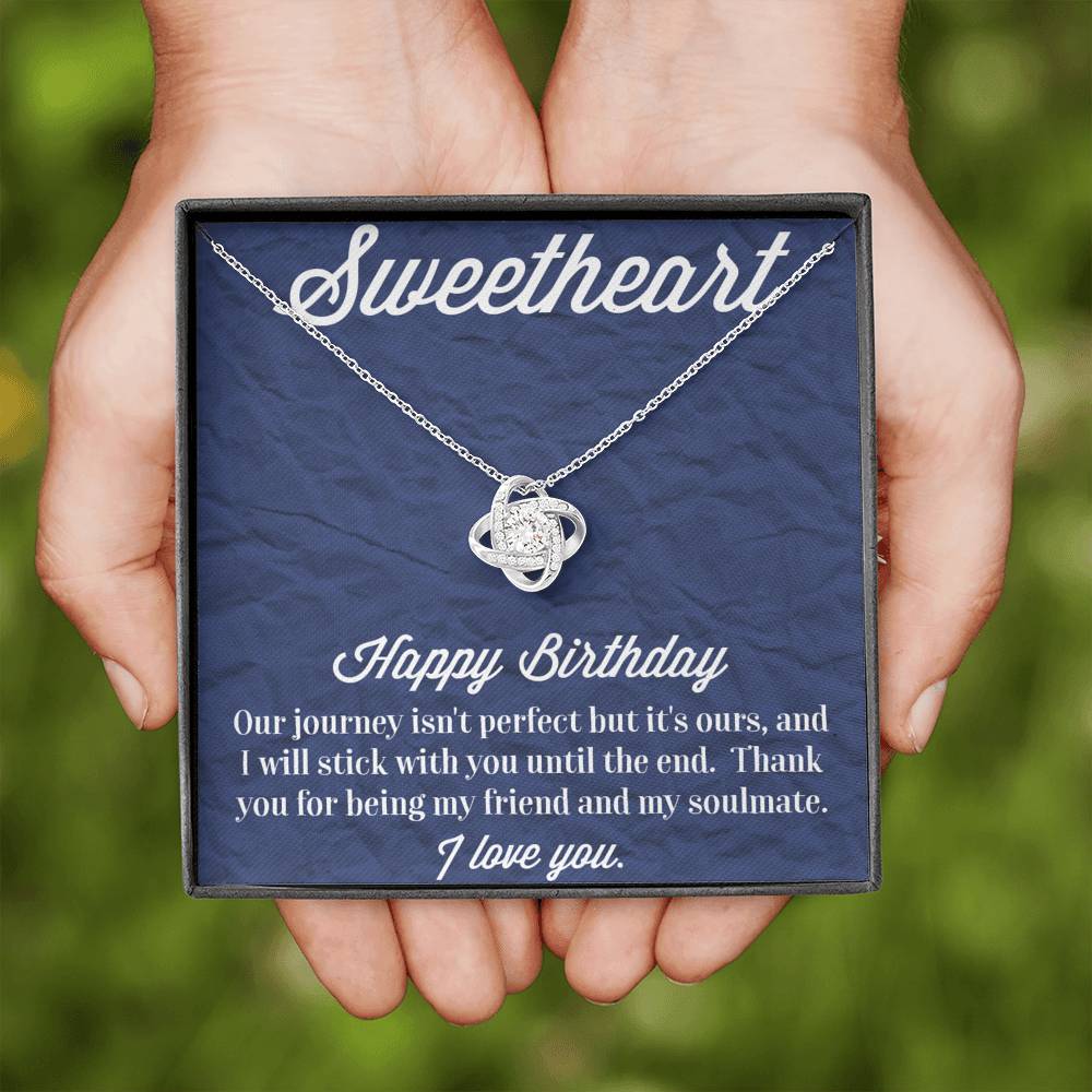 Happy Birthday Love Knot Necklace
